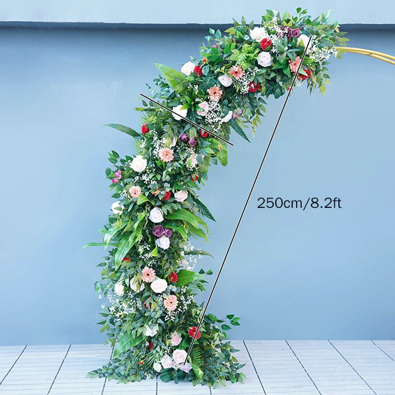 Artificial Wedding Archway Flower, Wedding Engagement Backdrop Flower Garland, Ceremony Reception Flower Runner