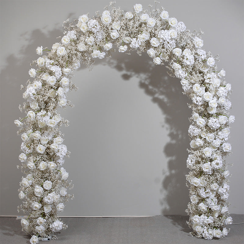 Cream Rose, Babybreaths Archway Flower Garland, Wedding, Engagement Party Arch Flower, Photo Booth Backdrop Decor