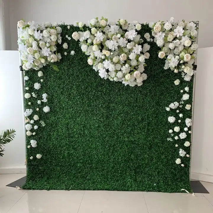 Colorful Flower Backdrop Artificial Fake Flower Panel Wedding Baby Shower Festival Celebrations Decor Background