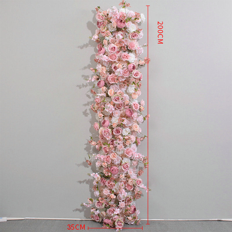 Blush Pink Wedding Reception Table Runner, Wedding Flower Garland, Various Size Custom Flower