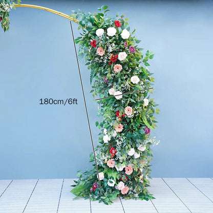 Artificial Wedding Archway Flower, Wedding Engagement Backdrop Flower Garland, Ceremony Reception Flower Runner