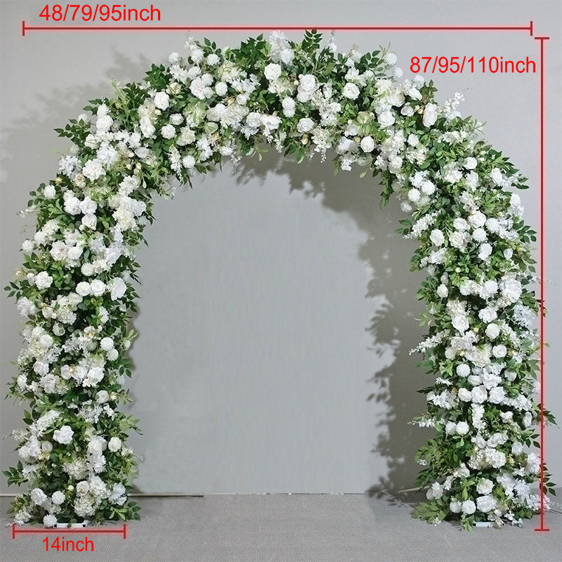 Wedding Archway Flower Garland, Ivory Flower with Greenery Engagement Party Arch Flower, Photo Booth Backdrop Decor