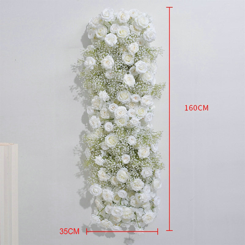 Ivory Rose, Babysbreath Flower Arrangement, Centerpiece, Wedding Reception, Birthday Party Backdrop Decoration Accessories