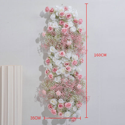 Ivory Rose, Babysbreath Flower Arrangement, Centerpiece, Wedding Reception, Birthday Party Backdrop Decoration Accessories