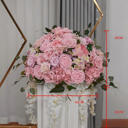 Blush Pink Flower Arrangement, Centerpiece, Wedding Reception, Birthday Party Backdrop Decoration Accessories