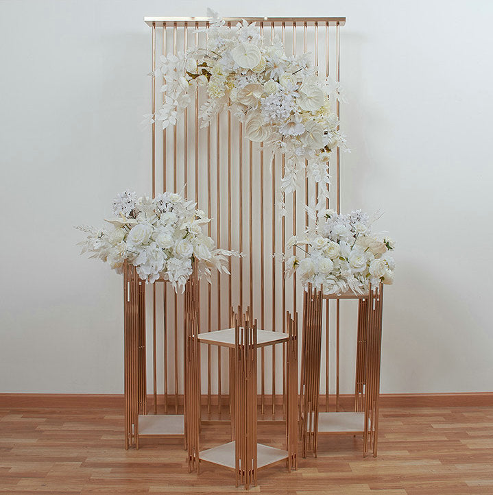 Custom Ivory Flower Arrangement, Flower Centerpiece, Wedding Reception, Restaurant Decoration