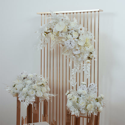 Custom Ivory Flower Arrangement, Flower Centerpiece, Wedding Reception, Restaurant Decoration