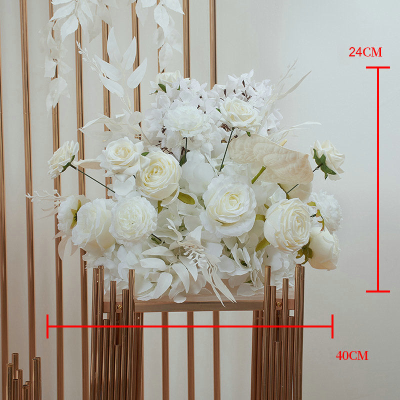 Custom Ivory Flower Arrangement, Flower Centerpiece, Wedding Reception, Restaurant Decoration