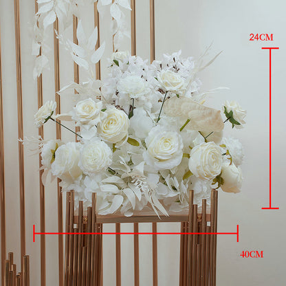 Custom Ivory Flower Arrangement, Flower Centerpiece, Wedding Reception, Restaurant Decoration