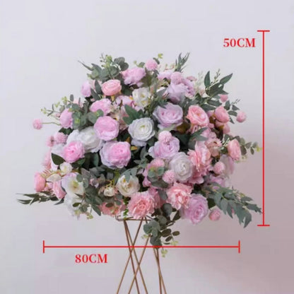 Artificial Flower Ball,Bright Pink Wedding Centerpiece,Road Leading Flower Props