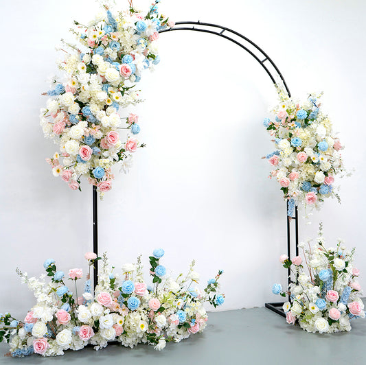 White and Blue Wedding Floral Arrangement,Wall Hanging Backdrop,Photography Decorations