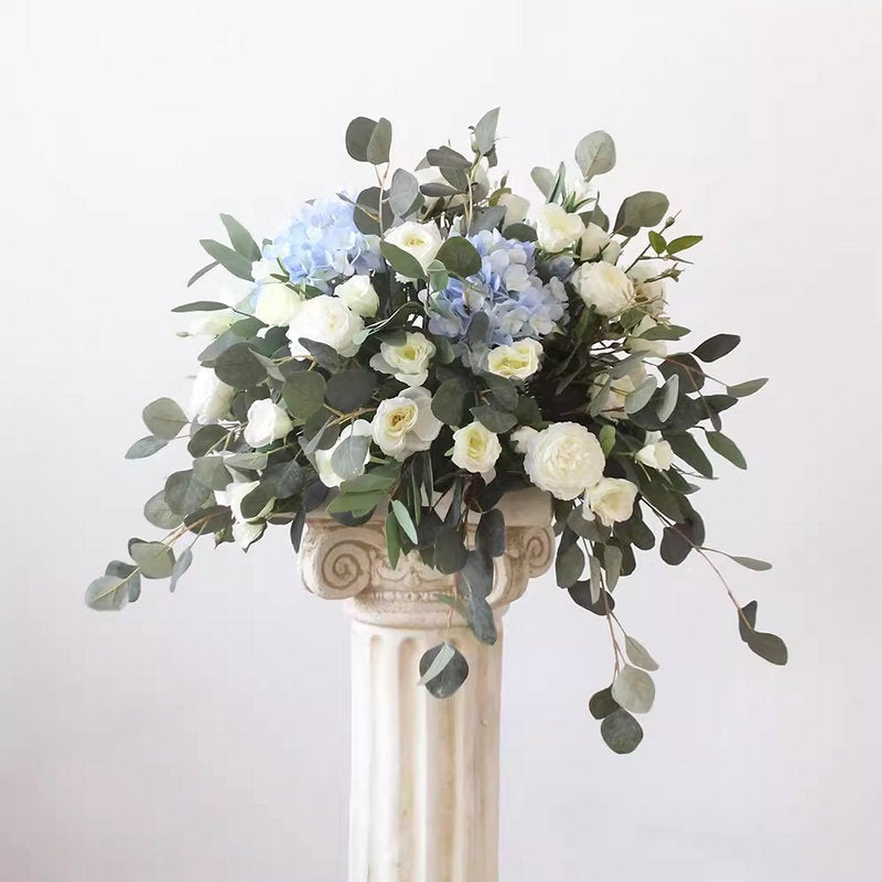 Artificial Wedding Centerpiece,White Ivory Flower Ball Table Centerpiece,Dinner Business Decor