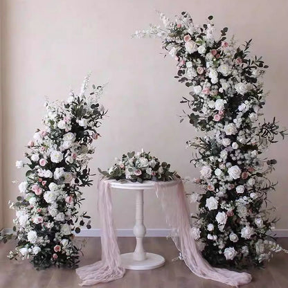 Ivory Baby Pink Archway Flower,Artificial Wedding Engagement,Hotel Arch Flower Decorations