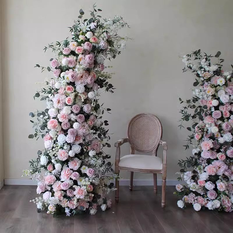 Dusty Pink,White Archway Flower,Silk Flower Wedding Engagement,Hotel Arch Flower Decoration