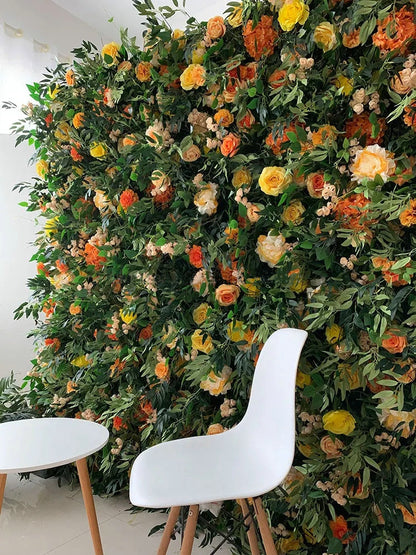 Bright Orange Yellow Flower Wall Diy Craft Wall Decoration Backdrop Wedding Home Party Decor