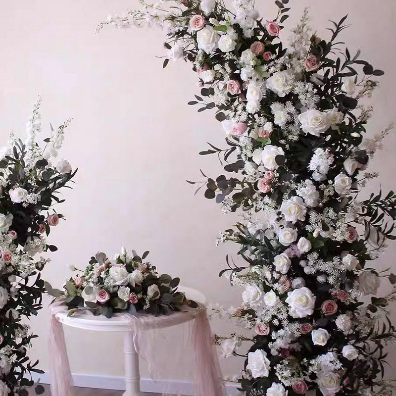 Ivory Baby Pink Archway Flower,Artificial Wedding Engagement,Hotel Arch Flower Decorations