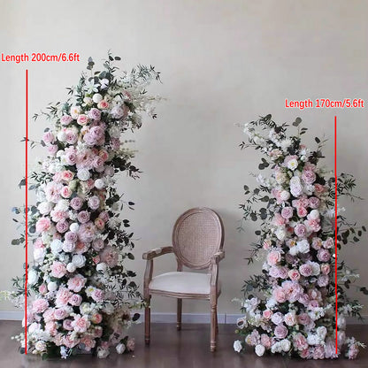 Dusty Pink,White Archway Flower,Silk Flower Wedding Engagement,Hotel Arch Flower Decoration