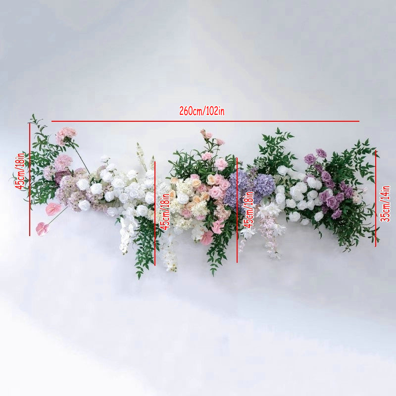 Multiple Color Artificial Row Flowers,Wedding Road Cited Flower,Wall Hanging Flowers,Flower Table Runner