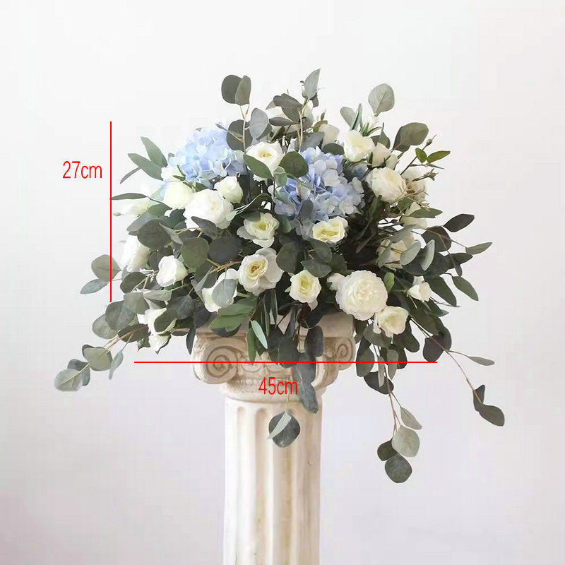 Artificial Wedding Centerpiece,White Ivory Flower Ball Table Centerpiece,Dinner Business Decor