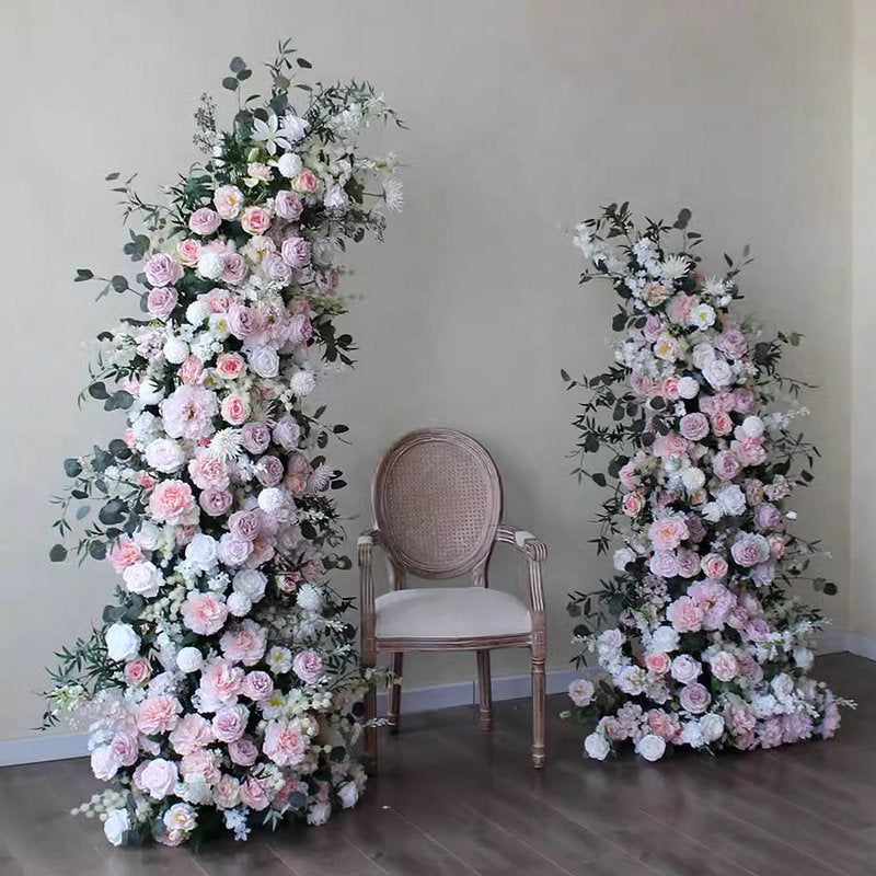 Dusty Pink,White Archway Flower,Silk Flower Wedding Engagement,Hotel Arch Flower Decoration