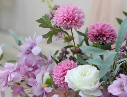 Lavender Purple Red Artificial Flower Arrangement,Wedding Backdrop Centerpiece,Road Lead Flowers