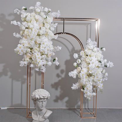 Elegant Cream Rose, Butterfly Orchid, Peony Arch Flowers, Wedding Party Corner Flowers Swag, Arch Floral Arrangement