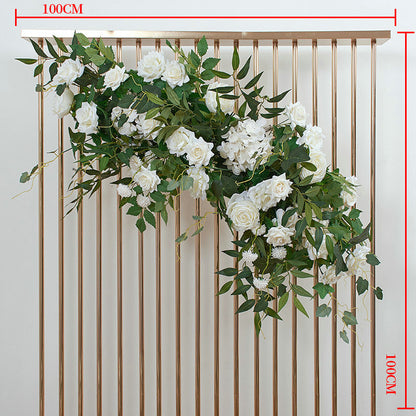 3D Artificial Archway Flower Arrangement, White Wedding Birthday Party Baby Shower Backdrop Decor