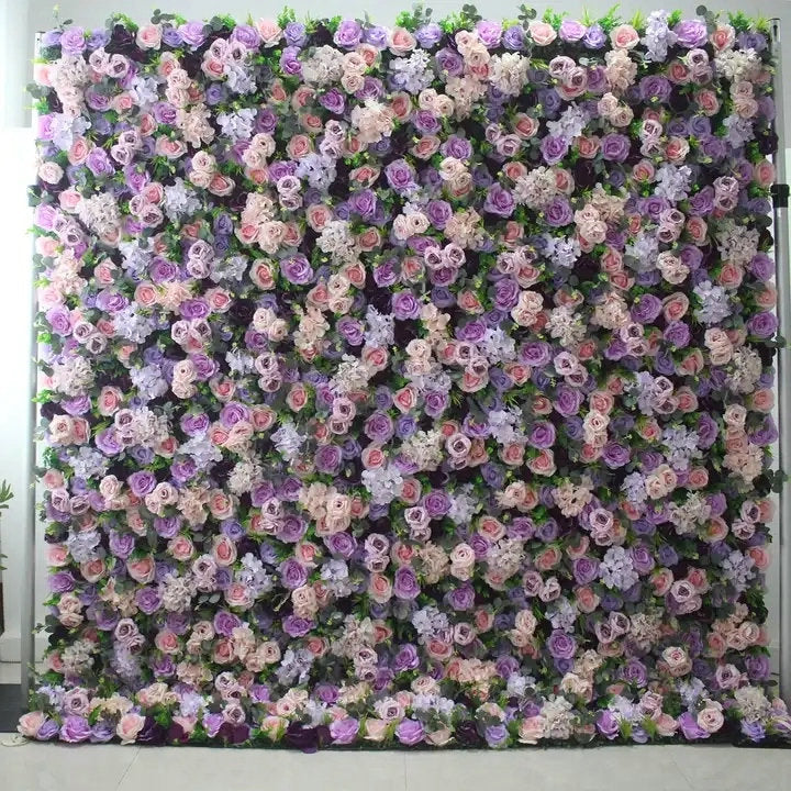 Passionate Rose Red and Baby Pink Floral Wall for Wedding Event Home Office Floral Panel