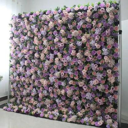 Romantic Lavender Champagne Rose Flower Wall Background Wedding Birthday Baby Shower Decoration