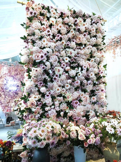 3D Artificial Flower Wall Decor Red Pink Champagne Rose Red Decorations Backdrop for Wedding Event Festival Celebrations