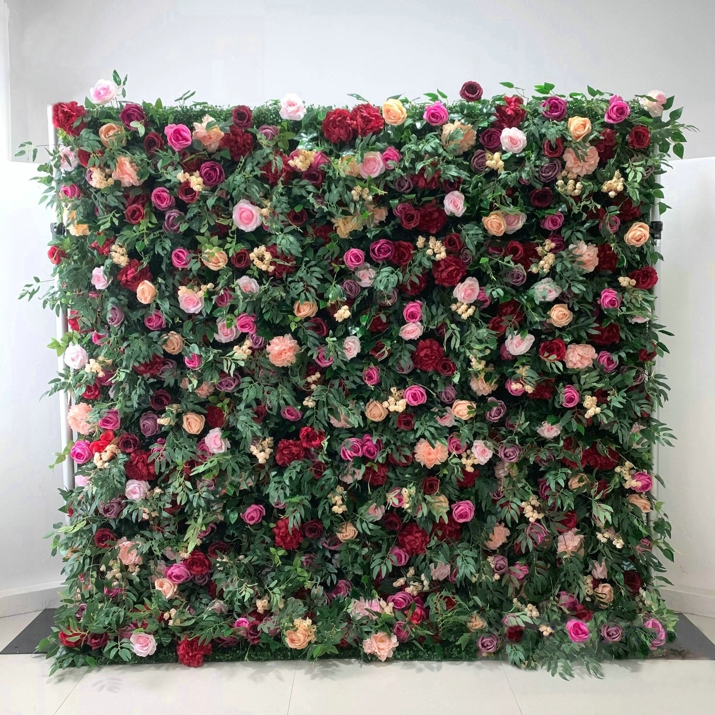 Charming Pink and Red Rose Wall Backdrop for Wedding Backdrop, Baby Shower Birthday Party Decor Panels