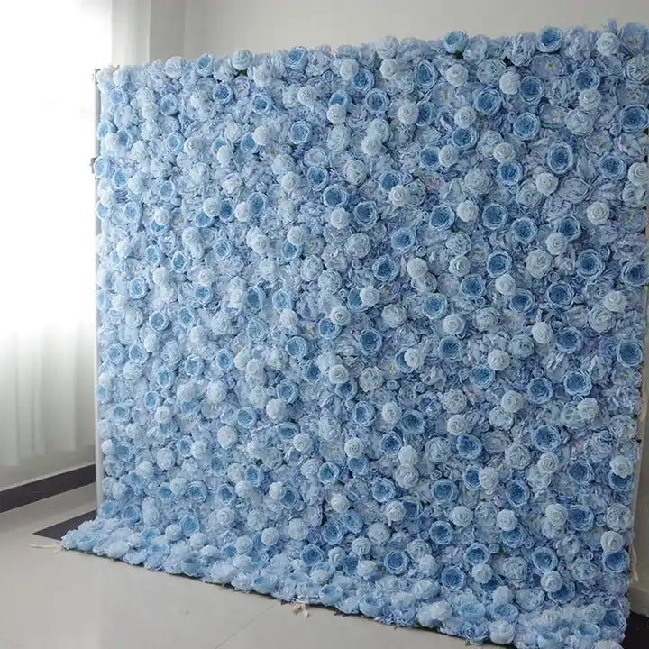 Baby Blue Light Blue Flower Wall Panel Wedding Party Festival Baby Shower Celebrations Decoration