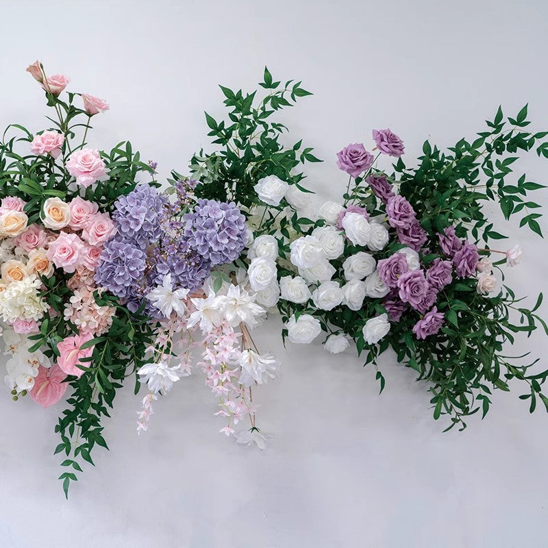 Multiple Color Artificial Row Flowers,Wedding Road Cited Flower,Wall Hanging Flowers,Flower Table Runner