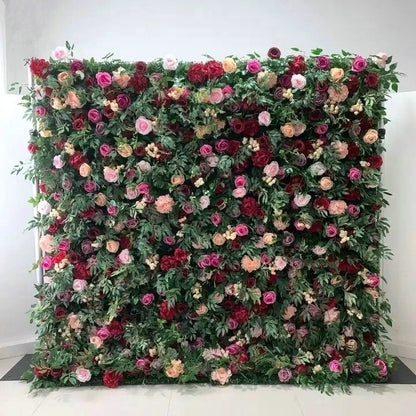 Red Hot Pink Champagne Flower Backdrop for Wedding Event Festival Celebrations Floral Decoration