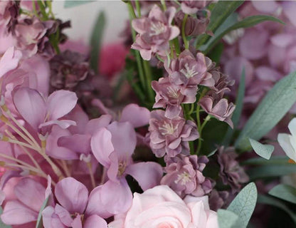 Lavender Purple Red Artificial Flower Arrangement,Wedding Backdrop Centerpiece,Road Lead Flowers