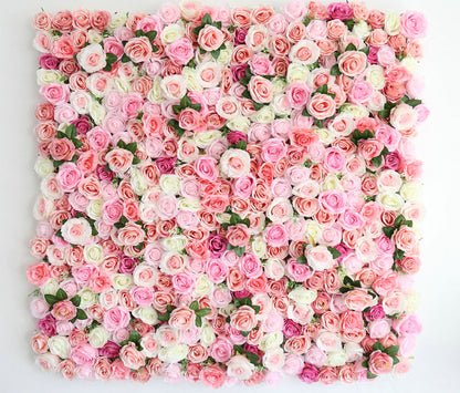 Blush Pink Ivory Rose Flower Wall Background Candy Wedding Birthday Party Baby Shower Rose Floral Panel