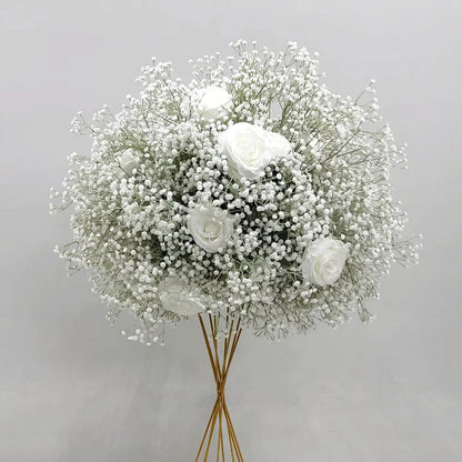 Rose Leafy Flower Wedding Centerpiece,Wedding Floral Table Centerpiece Floral Ball Dinner Party Home Business Decor