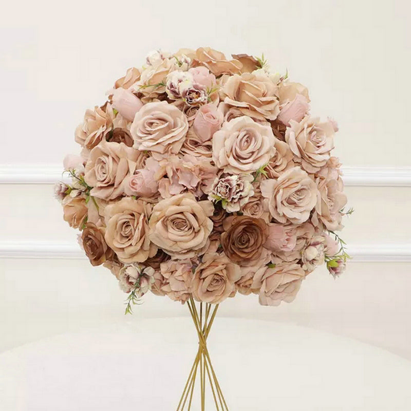 Ice Cream White Flower Ball,Light Pink Wedding Centrepiece,Rose Flower Table Runner,Wedding Table Centrepiece