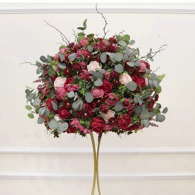 Fuchsia Artificial Flower Ball,Greenery Table Centrepiece,Wedding Centerpieces Road Lead Props Custom