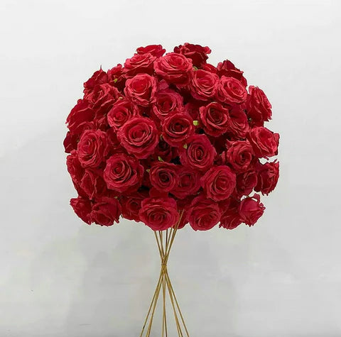 Flower Ball Wedding Centerpiece,Rose Flower Table Runner,Floral Ball Dinner Party Valentine's Decor Multi-style