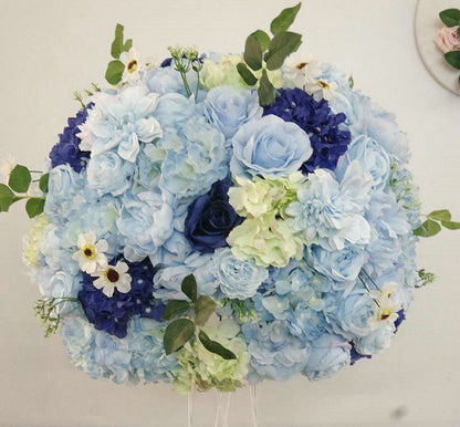 Artificial Baby Blue Royal Blue Flower Ball,Wedding Table Centerpieces,Road Lead Props