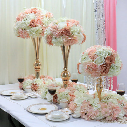 Dusty Pink Ivory Rose Artificial Flower Ball,Wedding Table Centerpieces,Dinner Business Decoration