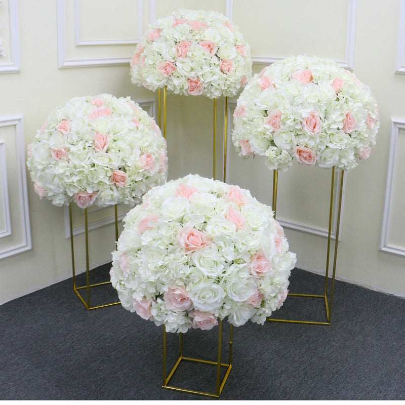 Dusty Pink Ivory Rose Artificial Flower Ball,Wedding Table Centerpieces,Dinner Business Decoration