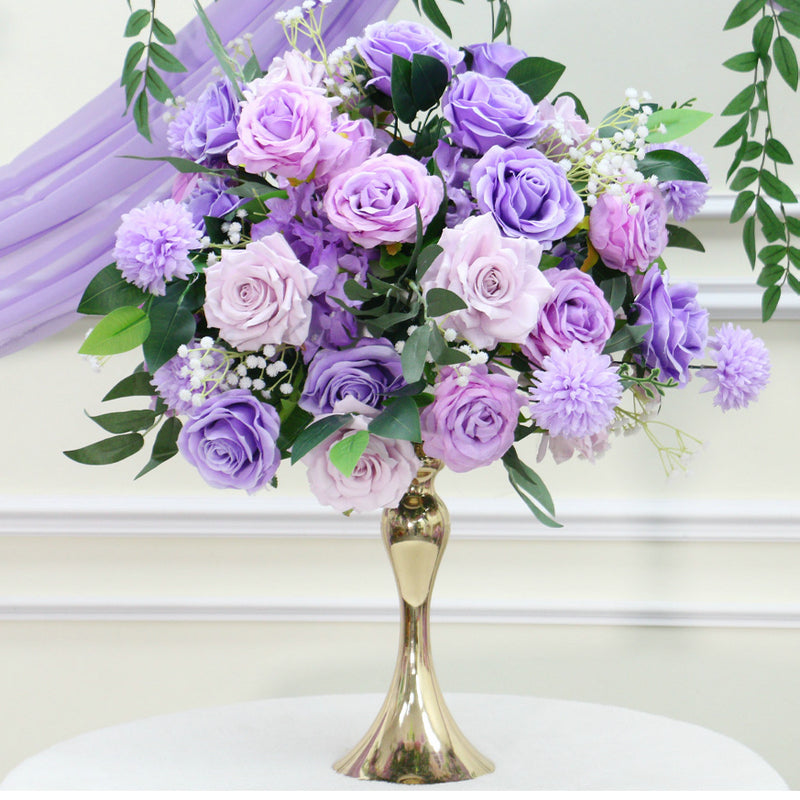 Lavender Rose Artificial Flower Ball,Wedding Table Centerpieces,Dinner Business Decor