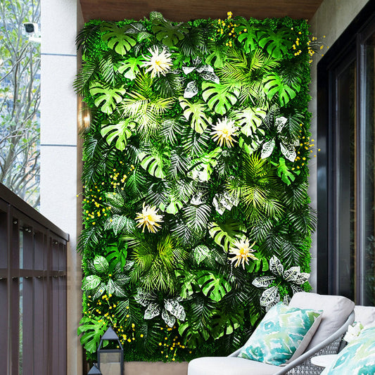 Artificial 5D Green Leaves Plant Wall Background Home Office Shop Indoor and Outdoor Decorating