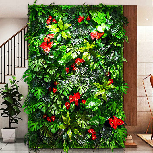 Artificial 5D Plant Wall Decor Vertical Garden Grass Wall Design Home Office Shop Indoor and Outdoor Decoration