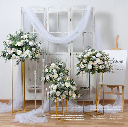 Ivory Flower Wedding Centerpiece, Artificial Greenery Flower Ball, Wedding Business Party Aisle Flower