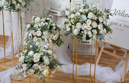 Ivory Flower Wedding Centerpiece, Artificial Greenery Flower Ball, Wedding Business Party Aisle Flower