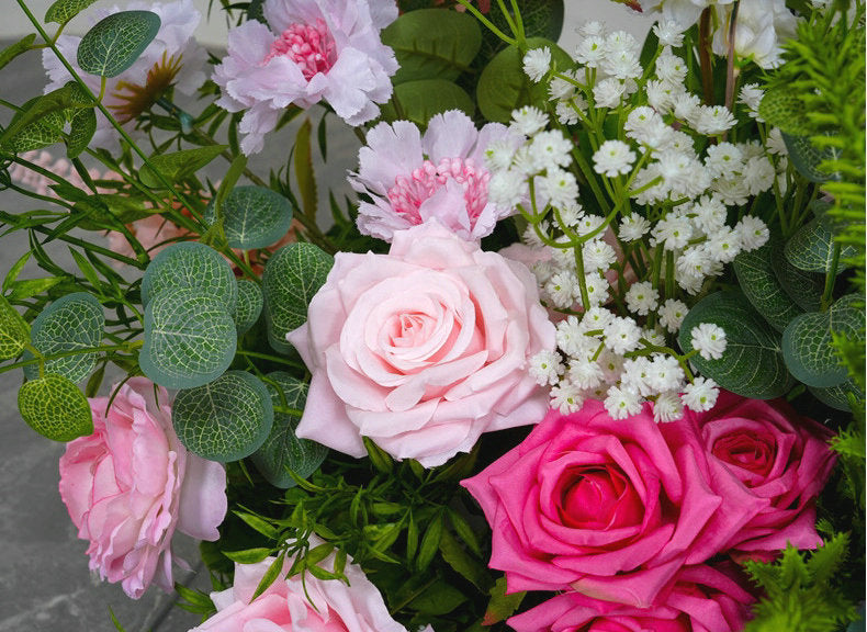 Hot Pink, Baby Pink Floor Flower, Wedding Reception Flower Runner, Engagement Bridal Shower Backdrop Decoration