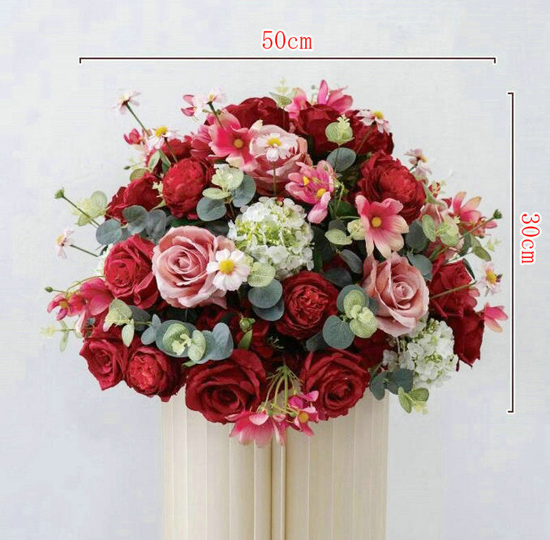 Artificial Road Lead Flower Ball,Wedding Centerpieces,Floral Ball Table Centerpieces,Wedding Backdrop Decor